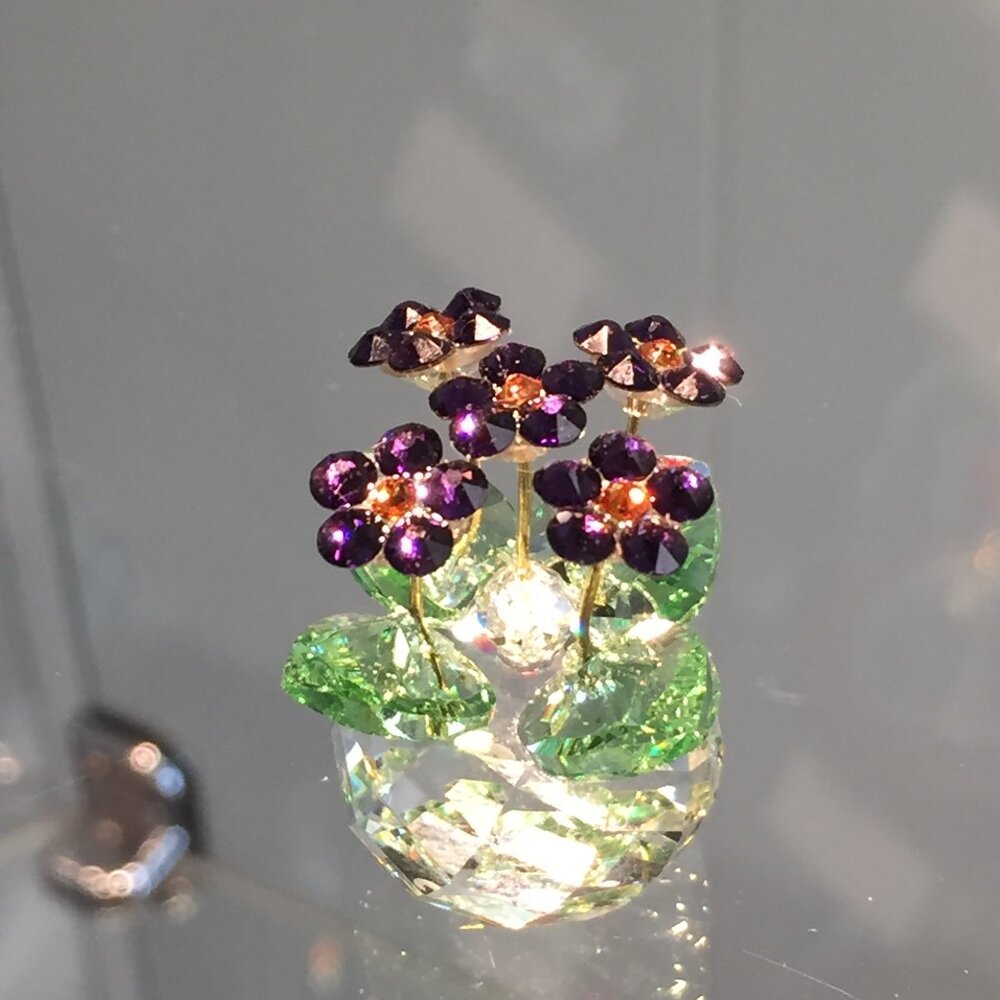 African Violet Crystal Figurine